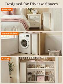Slim Laundry Basket With Lid, Slim Laundry Hamper With Handle, Dirty Clothes Basket For Laundry Room, Bedroom, Closet - Multicolor - View 8