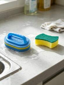 Powerful Sponge Brushes, Multi-Purpose Cleaning Tools For Removing Grease And Stains From Bathtubs, Tiles, Stovetops, Glass, Kitchens, Bathrooms And Floors. Durable Home Cleaning Accessories For Apartments And Daily Use. - A - View 12