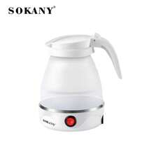 SOKANY09089 Teko Lipat untuk Perjalanan, Kapasitas 600ml, Pemanasan Cepat 600W, Bodi Stainless Steel 304, Bahan Silikon, Dapat Diperluas dan Dilipat dengan Bebas, Sempurna untuk Perjalanan, Perjalanan Bisnis, dan Penggunaan di Asrama - Putih - View 9