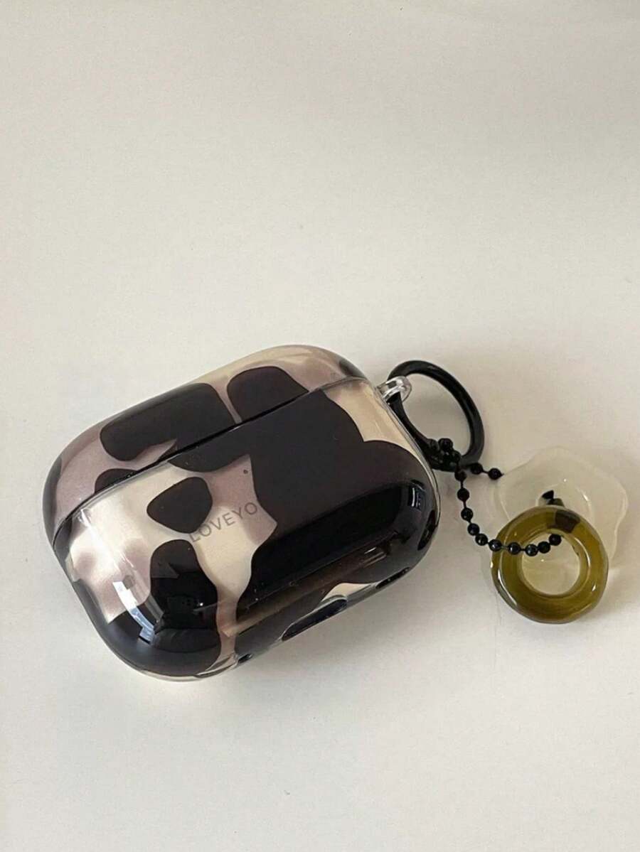 Niche Amber Asymmetrical Black Block Protective Case Untuk Pods 3, Pods Generasi ke-3, Apple Pods Generasi ke-1/2 Pro Wireless Bluetooth Earbuds - Coklat - View 1