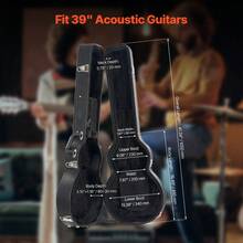 Electric Guitar Hard Case, 41.34 In Gourd-Shaped Guitar Hard Case, With Lock Latch Keys Handle, PVC Padding Soft Lining Water-Resistant Hard Shell Guitar Case, For 39 In LES Paul Guitars, Black - Black - View 2