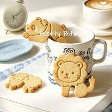 Hanging Cup Elephant Rabbit Sheep Biscuit Mold Animal Cookie Cutter Cookies Fondant Mold Coffee Cup Cake Decorating Baking Mold - White - View 5