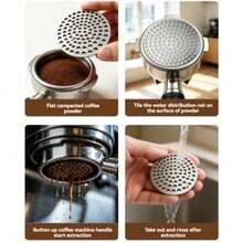 51mm/53mm/58mm Coffee Filter, Espresso Double Water Separation Mesh, Sintered Coffee Filter, Barista Filter, School Supplies, Back To School - Silver - View 5