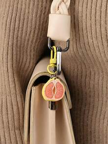 3Dfruit Keychain Cut Pomelo Keychain Fruit Ornament Couple's Keychain Bag Charm Car Key Pendant Key Ring Accessory Small Gifts Women's Keychain. - Multicolor - View 4