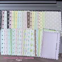 A6/A7/M5 Cute Wavy Edge Polka Dot Loose Leaf Refill Paper 40 Sheets Colorful Non-Repeating Loose Pages Suitable For A6 A5 Planner Notebooks - A - View 10