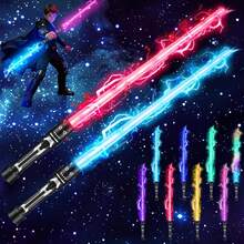 1pc/1set Retractable Laser Sword, 2-In-1 Flashing Light Stick Stress Relief Toy (Battery Not Included). Product Color Randomly Assigned, Some Parts Of Product Color May Vary, Children Interactive Toy, Birthday Gift, Party Gift - Multicolor - View 2