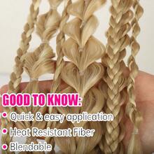 Fake Braided Hair Extensions Lantern Bubble Twist Ponytail Fashion Hot Girl Twisted Boxing Braids Hair Scrunchie Hair Accessory - Black - View 4