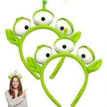 Disney Green Alien Three-Eyed Monster Headband, Cute Humorous Cartoon Cosplay Accessory, Unisex, Suitable For Girls And Women - Headband - View 1