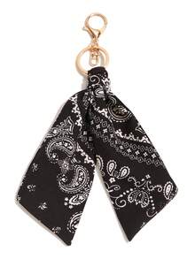 1pc Vintage Paisley Fabric Pendant Bag Accessory Ornament Car Hanging Decoration Creative Keychain Gift, Paisley Pattern Bohemian Polyester Fiber - Multicolor - View 6