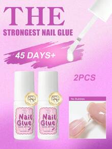 COLOURSMILE 1/2/3pcs Quick Dry Strong Waterproof Nail Glue With Brush, Formaldehyde-Free Glue For Fake Nails, Press On Nails & Rhinestones - 7ML - View 12