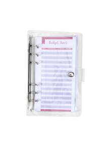 Transparent Plastic Loose-Leaf Notebook,A6 Budget Binder Book,With 8 Zipper Bags,Cash Envelopes,12 Expenditure Budget Tables&2 Bill Label Stickers.Cash/Ticket/Bill Cards Organizer,Zipper Refill Bags,Management Planner,For School Offices & Daily Use - Multicolor - View 14