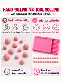 1pc Bead Shaper Board, 3D Printed 3-Color Smooth Multi-Use Ball Roller Plate For Nail Art Polymer Clay Handmade DIY Craft,Nail Supplies,Handmade Tool - Multicolor - View 11