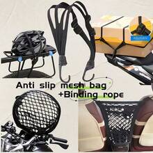 2pcs Car Helmet Holder + Anti-Slip Mesh Bag, Universal For Motorcycle And Car, Expandable Adjustable Storage Combination - A - View 10