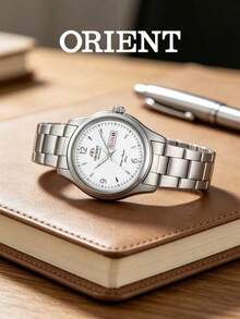 ORIENT Traditional Series Automatic Mechanical Women's Watch, White Dial With Numeric Markers, Dual Date, Stainless Steel Band, Minimalist Commuter Style, SNQ1T001WC - White - View 5
