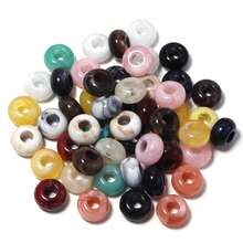 50pcs Acrylic Abacus Beads, Large Hole Design, Easy To String, Lightweight , Suitable For DIY Bracelets, Necklaces And Other Accessories, Vintage High-End Handmade Jewelry, Random Style - Imitation Jade Gradient Style - View 8