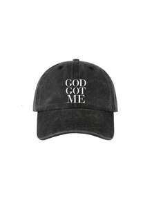 1/2pcs DOG GOT ME Print Washed Baseball Cap,Classic Casual Vintage Soft Adjustable Sun Protection Hat,For Outdoor Sports Daily Wear Party Travel Gift - Multicolor - View 5