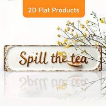 2D Flat - This Is A Vintage Style Sign, An Ideal Choice For Home Decor, Suitable For Bathroom, Kitchen, Office, Cafe And Rustic Themed Decoration. (Random Style) - A - View 1