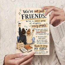 OBOVAY 1PC Funny Best Friend Greeting Card For Birthday Or Friendship Day Appreciation Gift For Women And Besties Flat Note Card For Special Occasions - New Arrival - View 3
