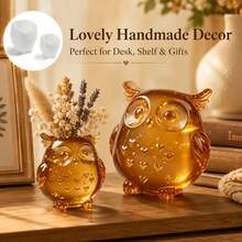 2pcs Large & Small Owl Silicone Molds, Suitable For DIY Resin Owl Figurines, Plaster Owl Decorations, Owl Scented Candles, Etc., Handmade Molds, Suitable For Craft Enthusiasts, Reusable, Easy To Demold - Mold - View 4