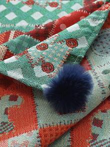 1 buah Taplak Meja Natal Jacquard dengan Dekorasi Pom Pom di Empat Sudut, Cocok untuk Ruang Tamu, Ruang Makan, Pesta, Dekorasi Rumah, Dekorasi Kamar, Dekorasi Meja, dan Hadiah Liburan, Tersedia Berbagai Ukuran, Sepanjang Musim, Dekorasi Meja Musim Gugur/Musim Dingin - MultiWarna - View 4