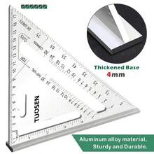 Thickened 90° Right Angle Ruler, Measuring & Marking Square, Multi-Function Aluminum Alloy Woodworking Triangle Ruler - Square Ruler - View 4