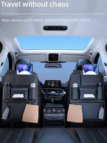 1pc Car Seat Back Storage Bag, Car Seat Back Organizer, Car Interior Tissue Box Holder, Car Seat Back Storage Rack - A-3097 - View 9