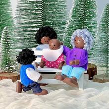 Wooden Doll Figures, 8Pcs Family Wooden Figurine Set, Party Tabletop Decor, Home Desktop Display Ornament, Decorative Statue Gift For Celebration - 8pcs Figure - View 3