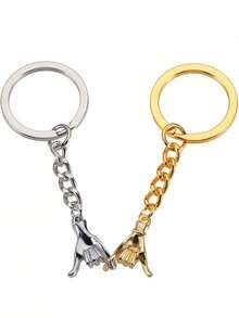 Couple Gift Valentine's Day Gift Best Friend Couple Keychain 1st Anniversary Christmas Birthday Gift With Card - Silver - View 7
