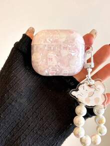 Casing Pelindung Motif Kucing Warna Pink Lucu untuk Pods Pro 3, Casing Earphone Pods 4 Baru, Pro 2 Generasi ke-3, Casing Pelindung Earphone Apple Pods 5, 1 Casing Pelindung Earphone, Gaya Wanita - Baby Pink - View 2