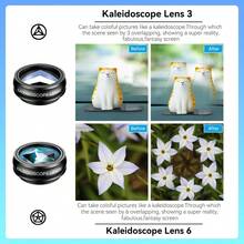 APEXEL 11-In-1 Phone Camera Lens Kit, 22X Telephoto, 0.63X Wide Angle, 15X Macro, 198° Fisheye, Kaleidoscope, CPL & Star Filter, Universal Monocular Telescope For Smartphone - A - View 11