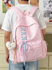 1pc New Korean Style Ins Backpack For Middle School And High School Students, Lightweight Versatile School Commute Backpack - Multicolor - View 4