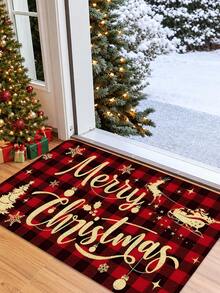 1pc 3D Anti-Slip Christmas Colorful Jar Doormat, Merry Christmas Outdoor Doormat, Suitable For Entryway, Study, Bedside, Floor Mat, Outdoor, Easy To Clean, Anti-Slip, Quick Drying, All Season, Washable - A - View 8