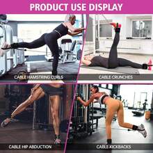 1 Pair Unisex Cable Training Ankle Straps, Adjustable Gym Cable Ankle Straps For Glute Kickbacks, Hip Training, Leg Extensions, Leg Curls, Hip Machine Training, Cable Machine Ankle Accessories - Multicolor - View 5