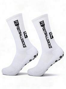 1/5 Pairs Men's Anti-Slip Sports Socks, Rubber Sole Grip Points, Non-Slip Football Socks, For Fitness, Soccer, Training & Daily Wear - Multicolor - View 15