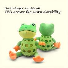 1pc Armored Pet Chew Toy, Squeaky Dog Toy, Durable Throw And Chew Toy, Interactive Companion Stress Relief Dog Toy, Suitable For All Dog Sizes, Throw And Fetch, Interactive Games, Sturdy Structure, Fun Pet Accessory - Multicolor - View 7