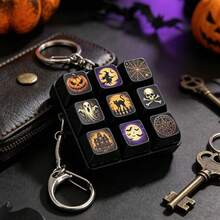 1Pc Halloween 9 Keys Keycap Keychain, Cute Bag Charm Backpack Hanging Ornament, Halloween Party Favors Holiday Decoration Gift - Multicolor - View 5