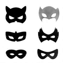 Scratch Art Hero Masks With Elastic Band And Wooden Stylus - Perfect For DIY Crafts, Costume Parties, Carnival, Christmas And Thanksgiving Decorations (6 Masks + 6 Bags + 6 Bamboo Sticks) - Multicolor - View 5