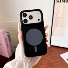 Luxury Original Silicone Liquid Magnetic Phone Case Compatible With Iphone 18 Pro Max 17 Pro 18 Pro 17 Pro Max Wireless Charging Soft Cover - Black - View 8