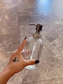 400ml Shower Gel Dispenser Bottle 1pc Premium Glitter Artificial Rhinestone Hair Conditioner Shampoo Pump Dispenser Travel Home Refillable Toiletries Hand Soap Empty Bottle Suitable For Liquids Creative Gift - View 6