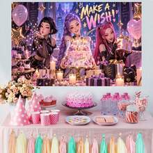 Official Licensed KPop Demon Hunters Party Decoration Set, Multiple Sizes Available, Birthday Party Decor, Christmas Photo Backdrop, Home Gathering Decoration, Holiday Party Supplies - Multicolor - View 8