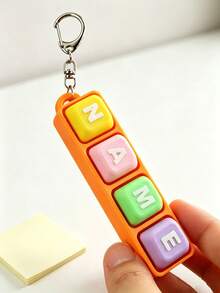 LICVIC Custom Letter Keyboard Keychain Personalized Name Bag Charm Macaron Color Keychain Wrist Strap ASMR Clicky Keychain - Style a - View 7