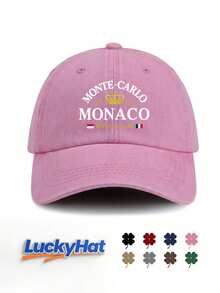 經典復古 Y2K 水洗「MONTE-CARLO」原創棒球帽卡車帽，男女通用帽子，適合四季春夏秋冬，情人節、單身派對、父親節、母親節、教師節、開學季、萬聖節、新娘、學生、老師的完美禮物 - 均碼 - 查看 10