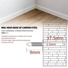 100pcs Double-Headed Seamless Nails, Baseboard Decorative Trim Wood Invisible Fasteners - 100PCS - View 2
