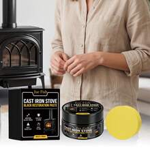 JUE-FISH Cast Iron Stove Black Repair Paste, Black Coating, Heat-Resistant, Stable, Multi-Material Compatible, Oil-Resistant - Liquid - View 3