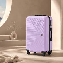 W WINGS Travel Suitcase Set 3 Pcs | Cabin, Medium And Large Hard Shell Luggage With TSA Lock, Telescopic Handle And Wheels - Dusty Purple - View 5