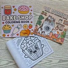 3 Books Adult Coloring Book Set 7.8 X 7.8 Inch Cute & Cozy Coloring Book: Bakery, Cat Moments, Meow Life & Little Corners, Large Bold Line Art Coloring Pages, Suitable For Adults And Teens, Perfect Gift For Coloring Enthusiasts - Multiple Styles - View 6
