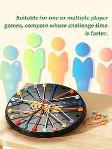 Untangle The Rope" Challenge Board Game – An Educational Toy For Kids To Develop Logical Thinking And Focus, Perfect For Parent-Child Interaction. - Multicolor - View 8