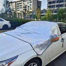 Car Windshield Snow Cover, 4-Layer Heavy Duty All Weather Winter Protector For Ice Frost Snow Sun, Waterproof Windproof Car Cover With Mirror Covers & Reflective Strips, Universal Fit For Most Cars And SUVs, No More Scraping - Multicolor - View 9