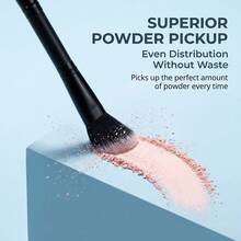 Dual-Ended Makeup Brush, Blush Brush, Powder Brush, Contour Brush, Concealer Brush, Multi-Purpose All-In-One Makeup Brush, Exquisite Makeup Application - Black - View 6