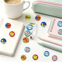 500張/捲 卡通激勵貼紙 Wow 鼓勵標籤貼紙 獎勵貼紙 適合教師家長學校學習訓練貼紙 手作自黏標籤 回到學校裝飾貼紙 激勵鼓勵貼紙 禮物裝飾文具貼紙 回到學校貼紙 - 彩色 - 查看 6